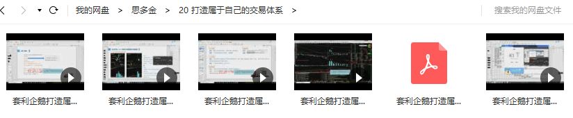 思多金 套利企鹅打造属于自己的交易体系 视频+讲义