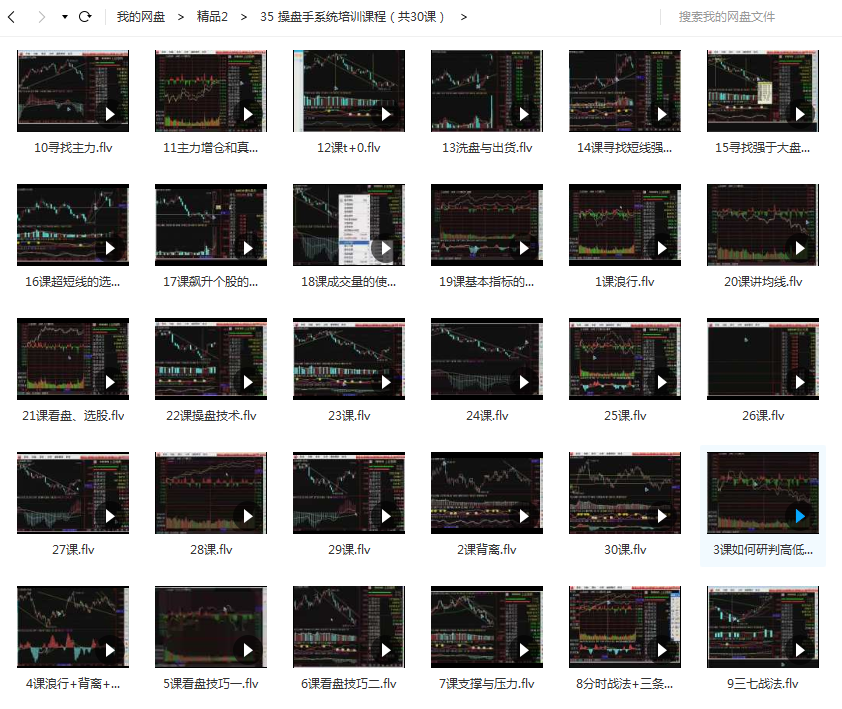 【刘军】 操盘手系统培训课程 （共30讲）视频