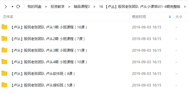 【卢丛】股民老张团队 卢从小班视频培训教学
