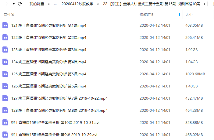 【姚工】量学大讲堂姚工第十五期 第15期 视频培训课程（共10讲）