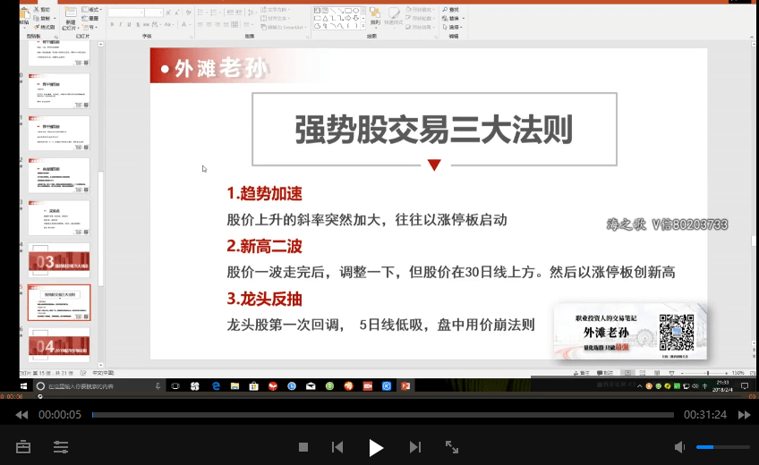 外滩孙哥锁定强势股 视频培训课程+PDF资料