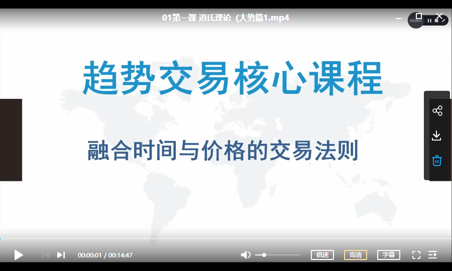 飞刀小李哥 趋势交易核心课程 秋季训练营视频培训