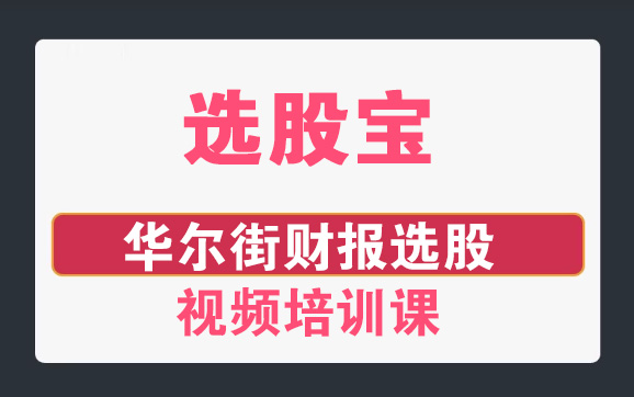 【选股宝】华尔街财报选股视频培训课