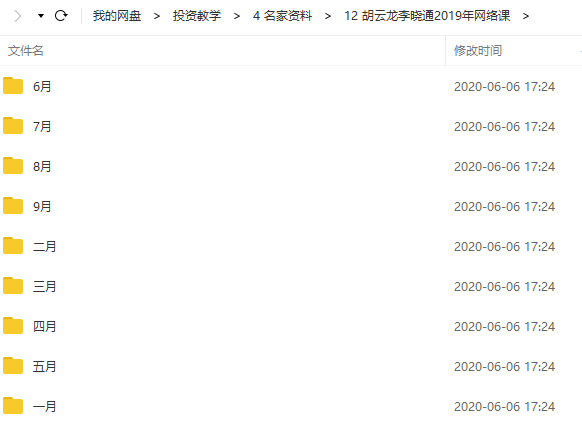 胡云龙 李晓通 六维掘金三十六计 2019年网络视频培训课