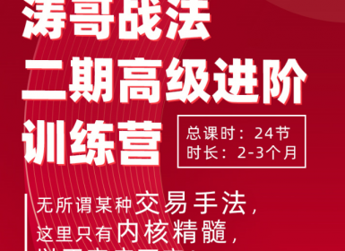 连板接力哥2020年12月 涛哥战法二期高级进阶训练营